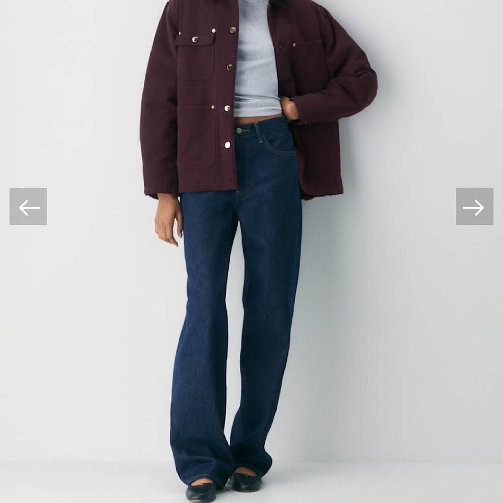 Aritzia Burgundy Utility Jacket with Black Collar Barnett - Picture 15 of 15